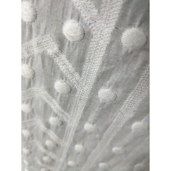 Madewell Broadway & Broome Top Women's S White Cotton Blouse Cottagecore Crochet - Picture 7 of 13